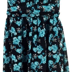 Strapless floral dress